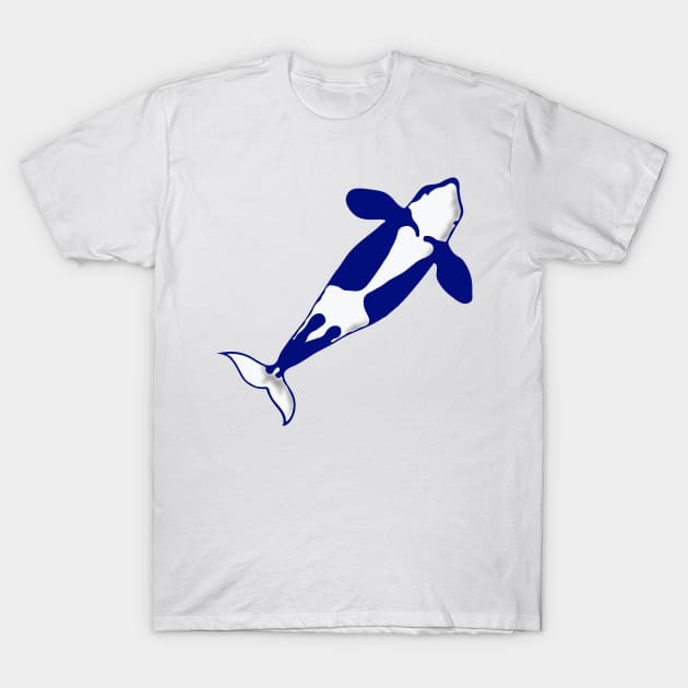 Blue and white orca T-Shirt by Made the Cut